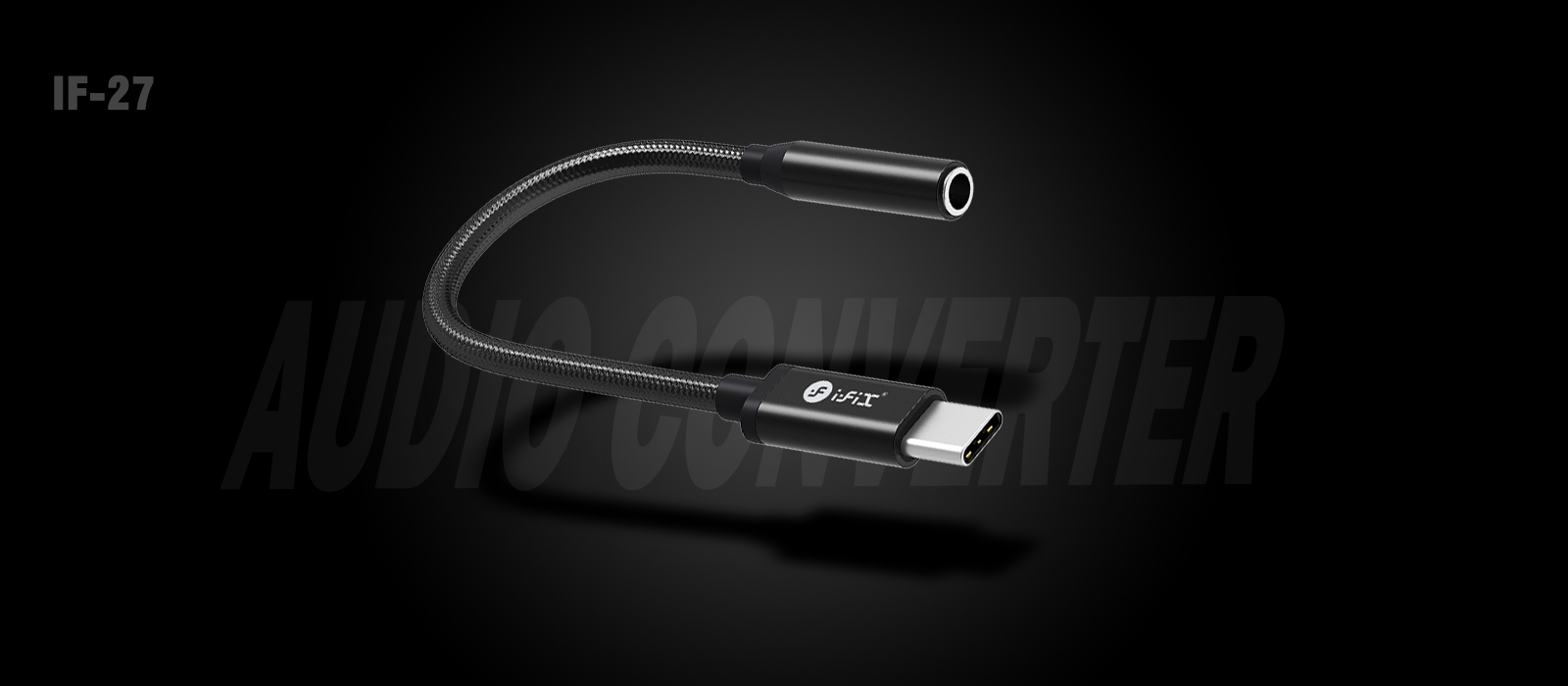 iFiX IF-27 Type C to 3.5mm Audio Converter (Black)