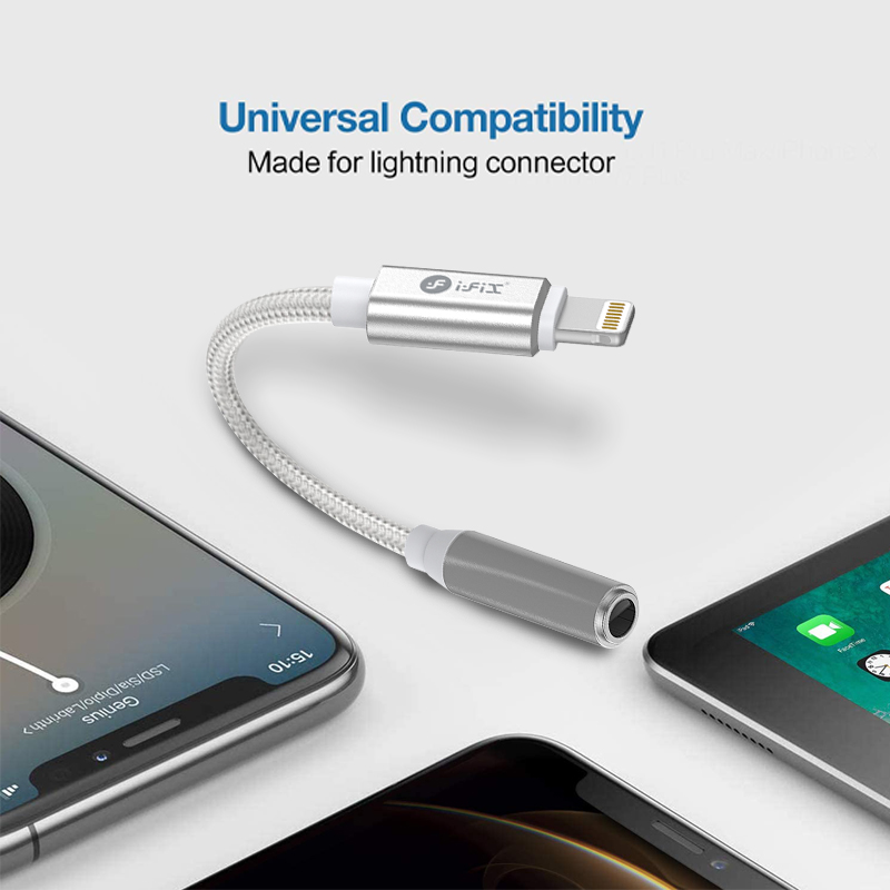 iFiX IF-17 Lightening to 3.5mm Audio Converter (White)