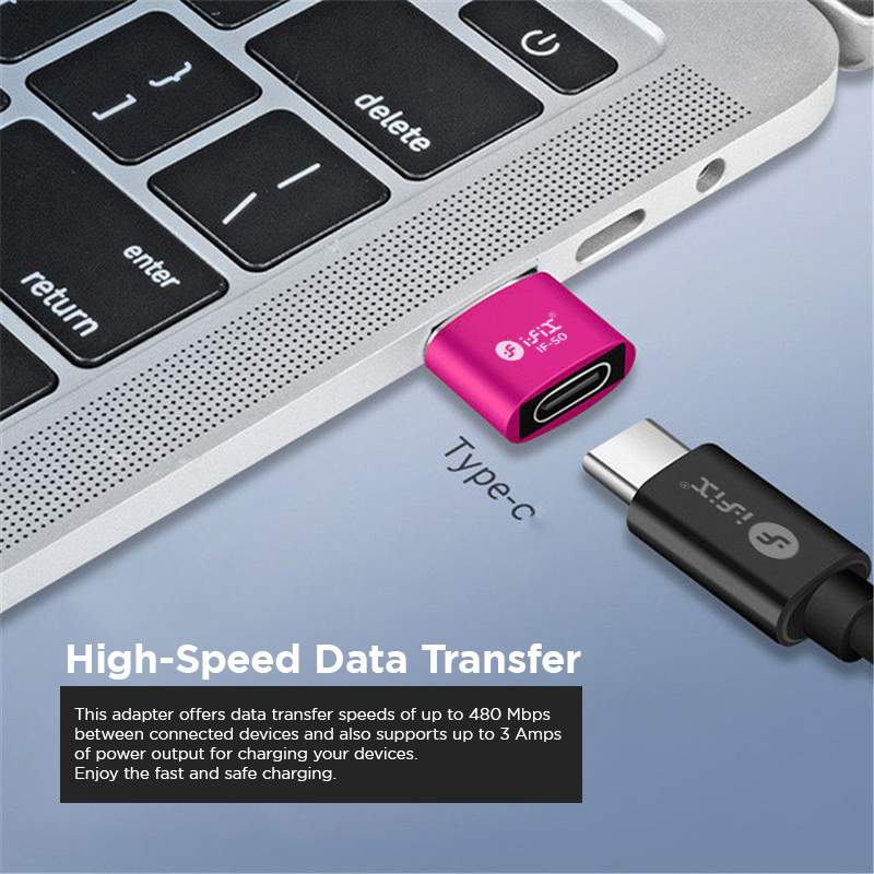 iFiX IF-50 Super fast Plug & Play  PD Connector (Pink)