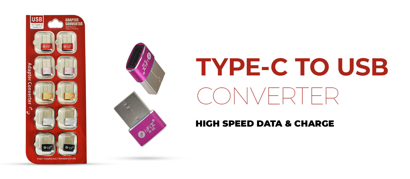 iFiX IF-50 Super fast Plug & Play  PD Connector (Pink)