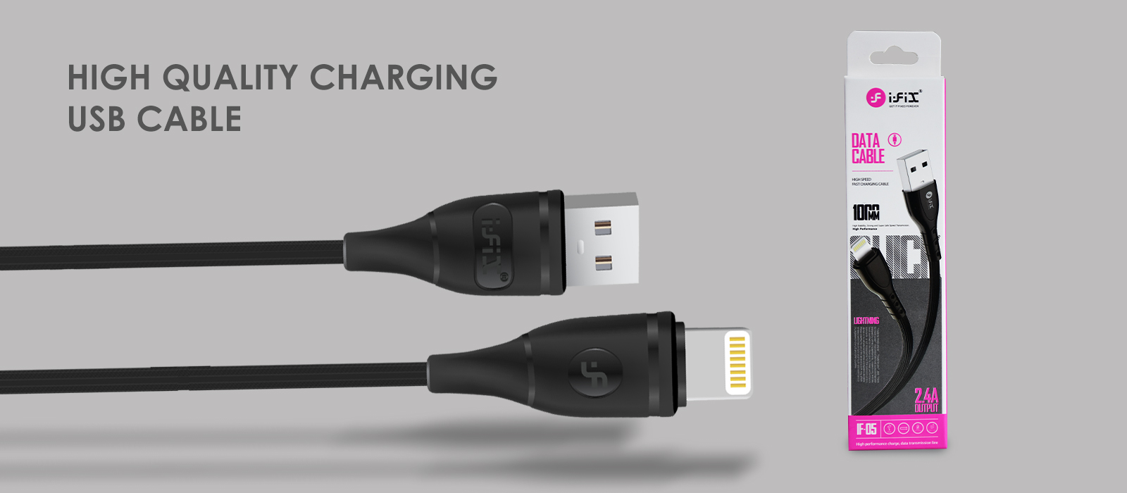 IF-05 Lightning 2.4A Fast Charging USB Data Cable