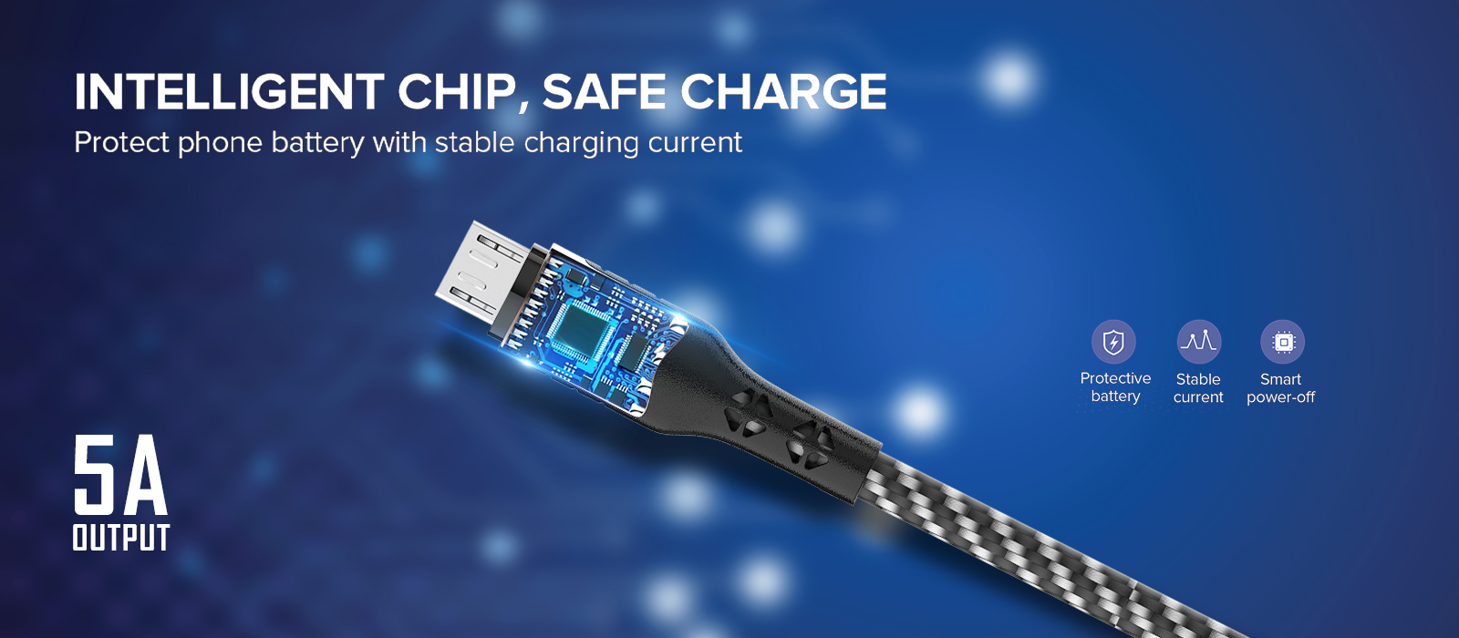 IF-10 Micro 5A Fast Charging USB Data Cable(White& Black)