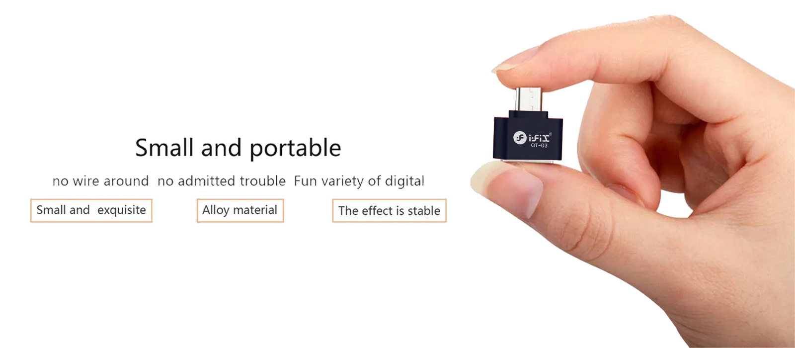 iFiX IF-03 Micro OTG Adapter  (Black)