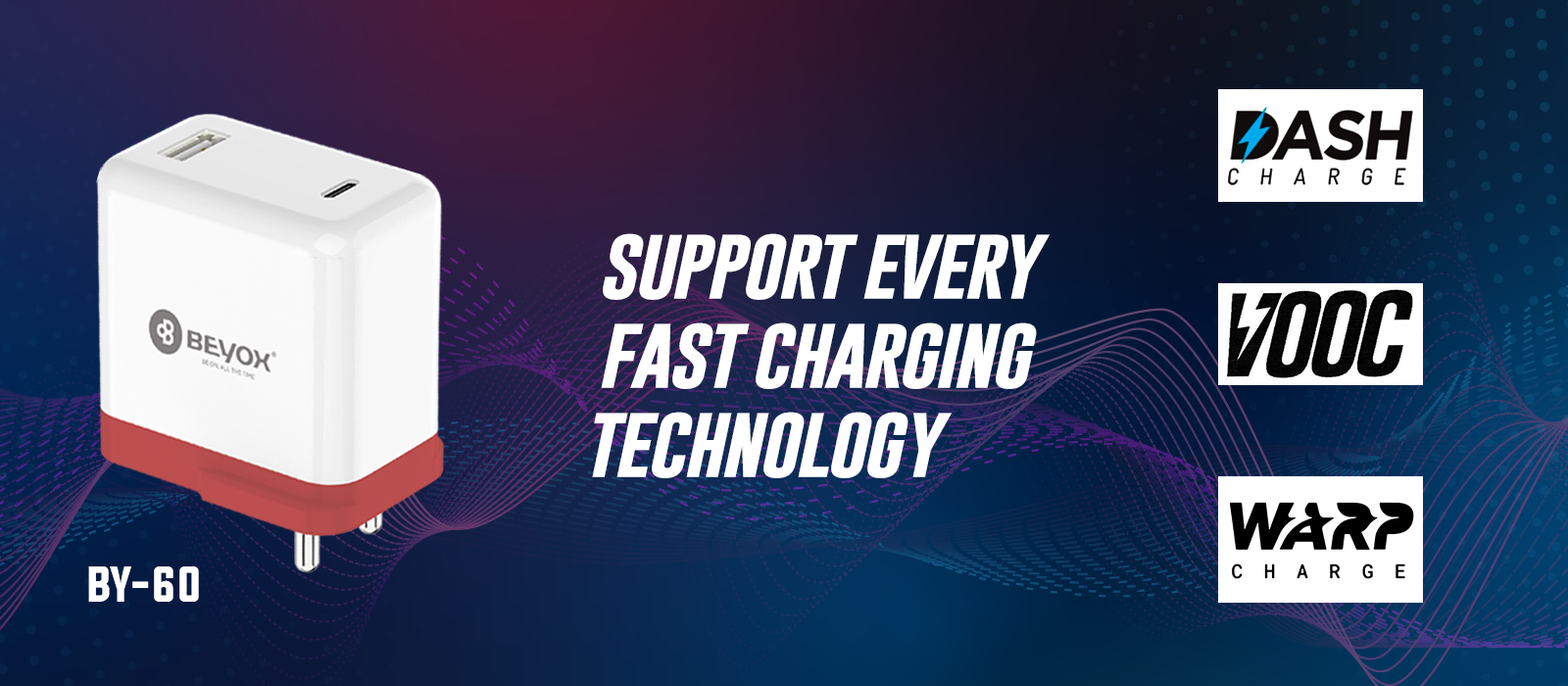 Beyox BY60 Quick Warp Charger 45W