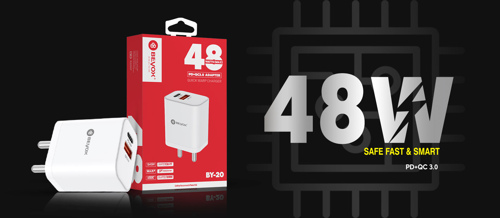 Beyox 48W Fast Charging Adapter