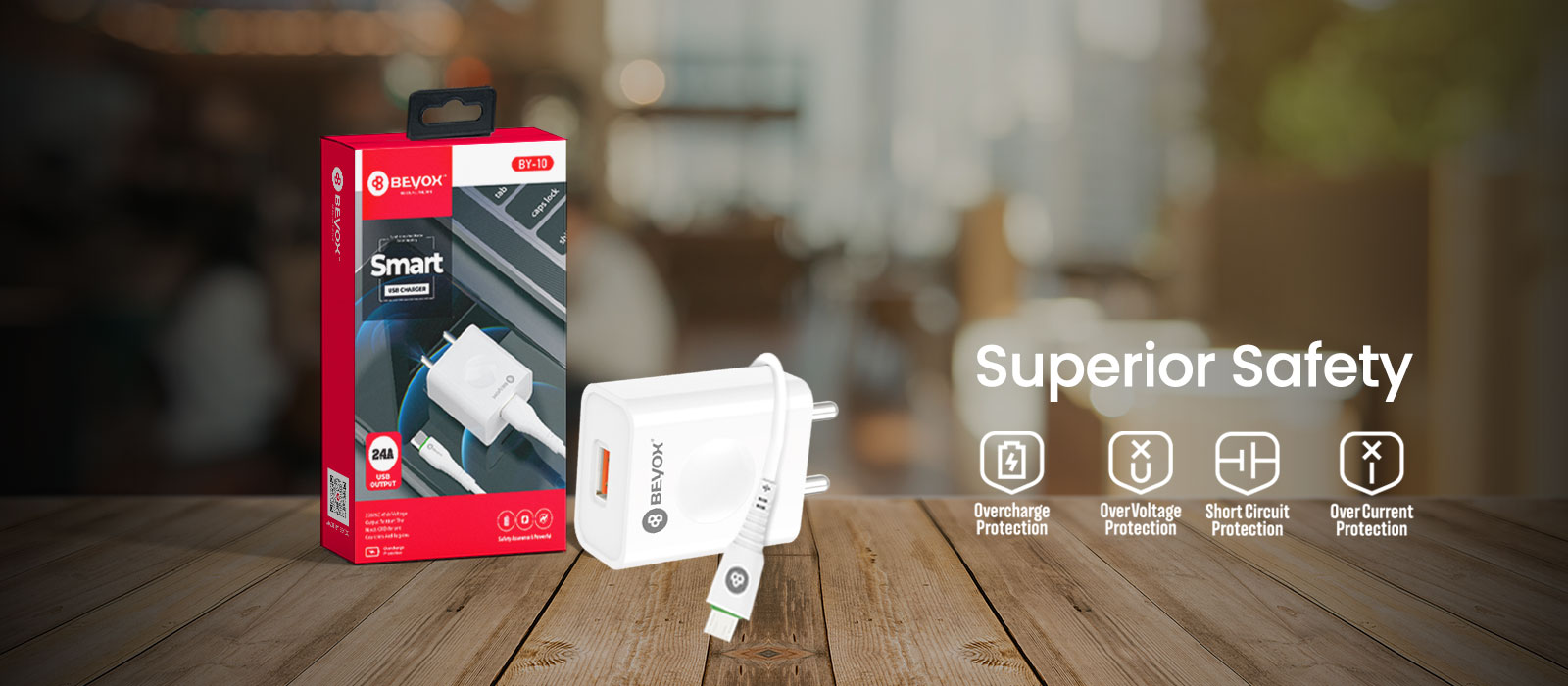 Beyox 2.4A Smart USB Charger