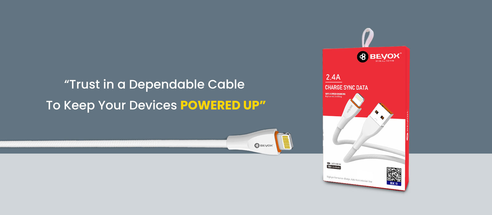 Beyox BX11 2.4A Fast Charging Data Cable (IP)