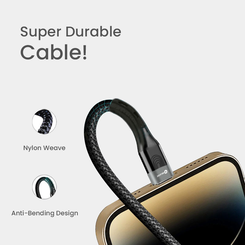 Beyox BX12 3.1A Fast Charging Data Cable (IP) | Nylon Braided
