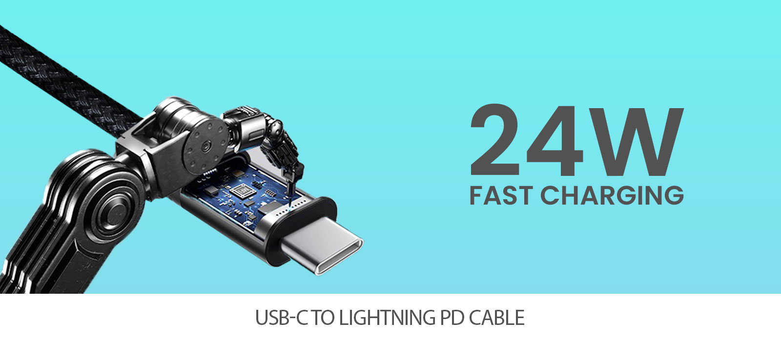 Beyox BX13 24W PD USB C to Lightning Fast Charging cable | Nylon Braided