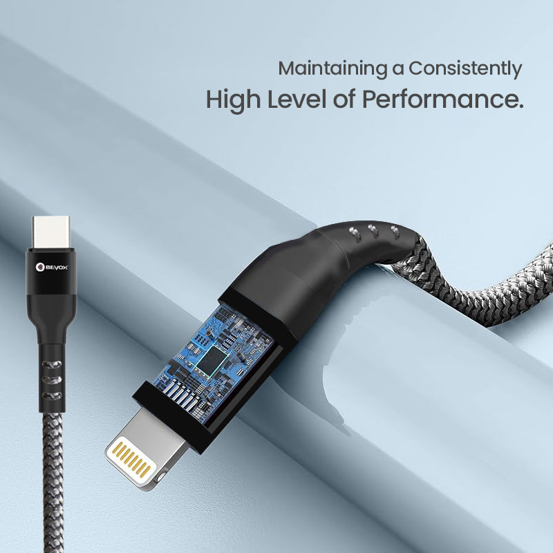 Beyox BX13 24W PD USB C to Lightning Fast Charging cable | Nylon Braided