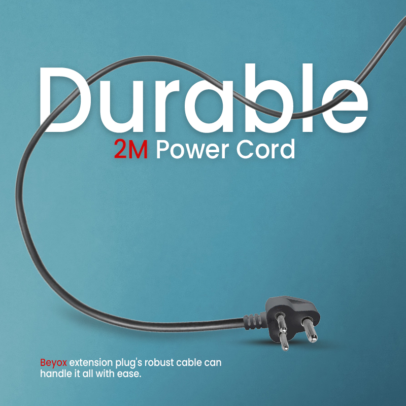 Beyox B02 20W PD + 3 QC & 8 Power Sockets Extension Plug: Fast Charging For various Devices(BLACK)