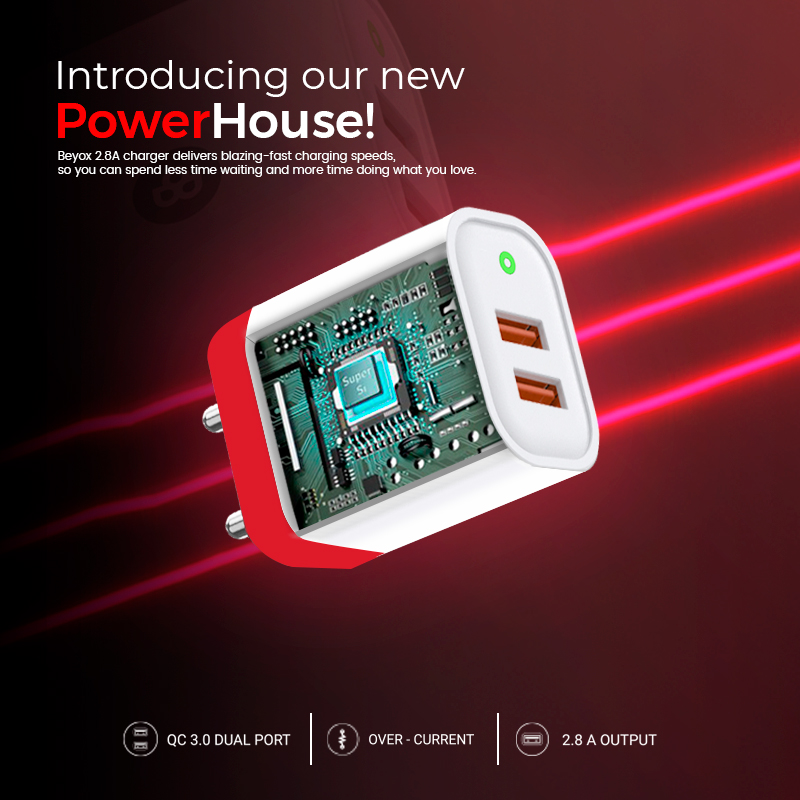 BEYOX BY40 Dual Port Fast Charger (Micro)