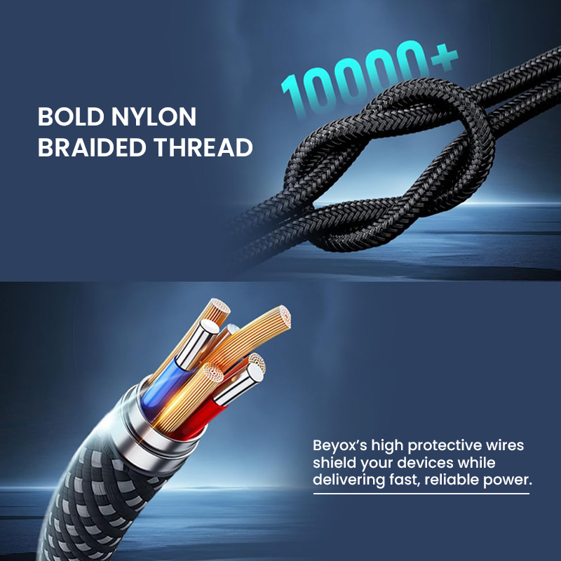 BEYOX BC24 USB C to C 80W PD Cable/Nylon Braided