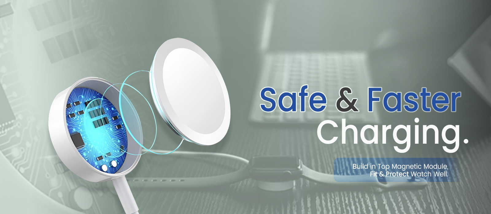 BEYOX BWC88 2.5W USB-C Smart Watch Magnetic Charging Cable