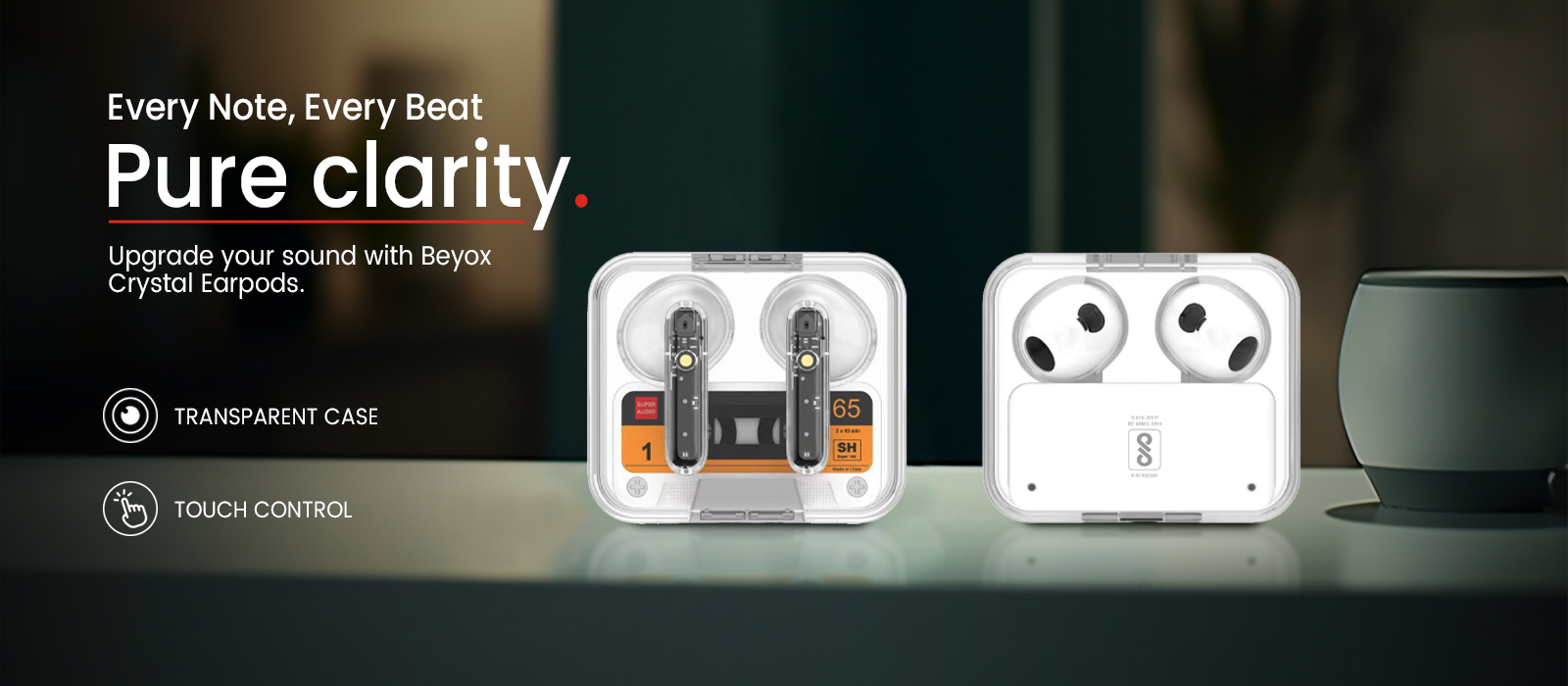 Beyox BA128 Crystal Earbuds