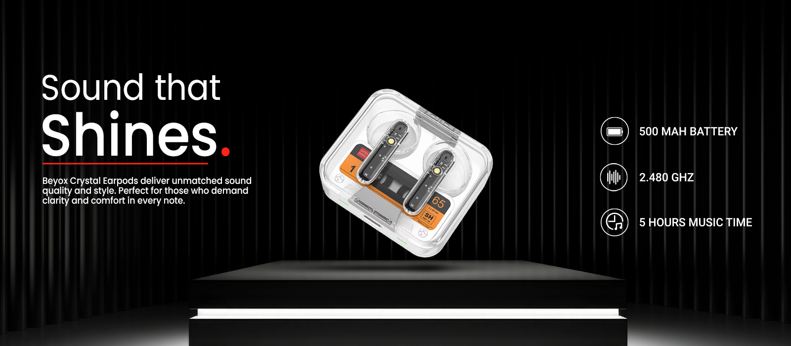 Beyox BA128 Crystal Earbuds