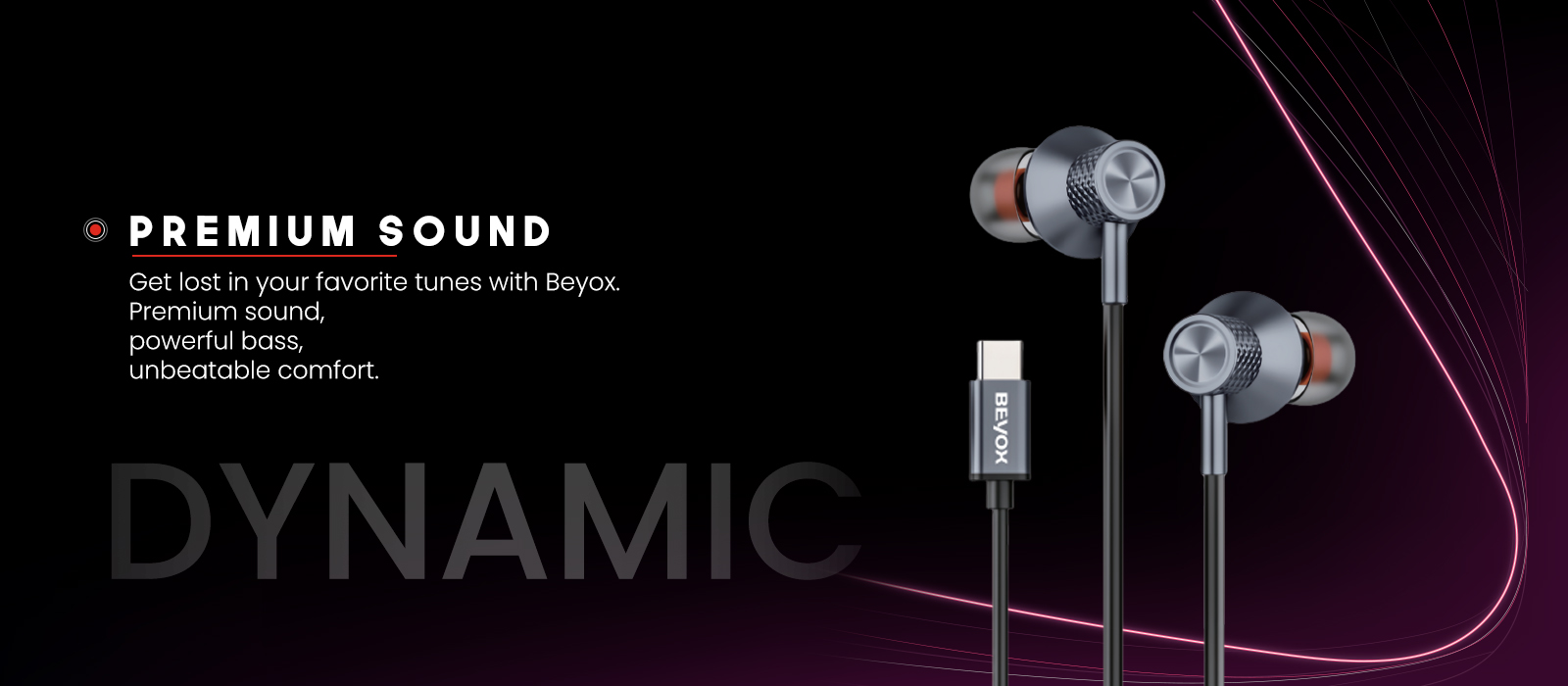 BEYOX BE133 STEREO Earphone Type-c