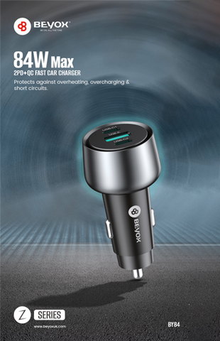 BEYOX BY84 Car Charger (2 Type-C + 1 USB)