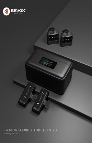 BEYOX BM99 Vloggers Mic | Magnetic Dual Mics