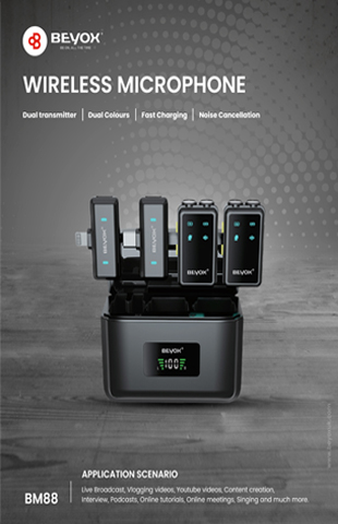 BEYOX BM88 Vloggers Mic |  Dual Mics
