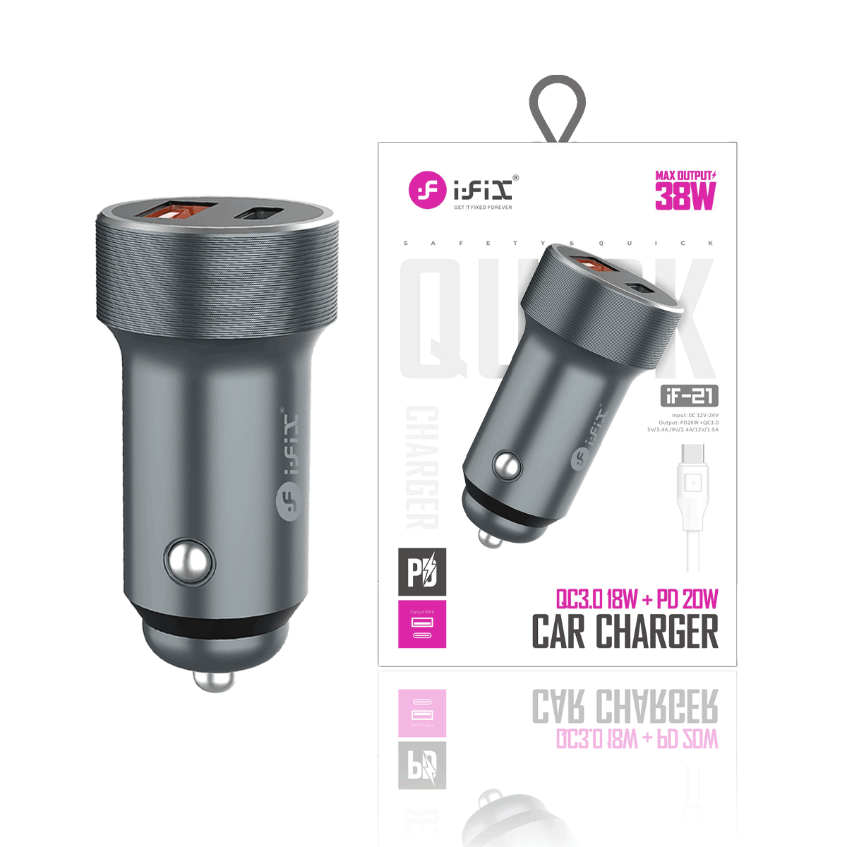 IF021 20W PD CAR CHARGER