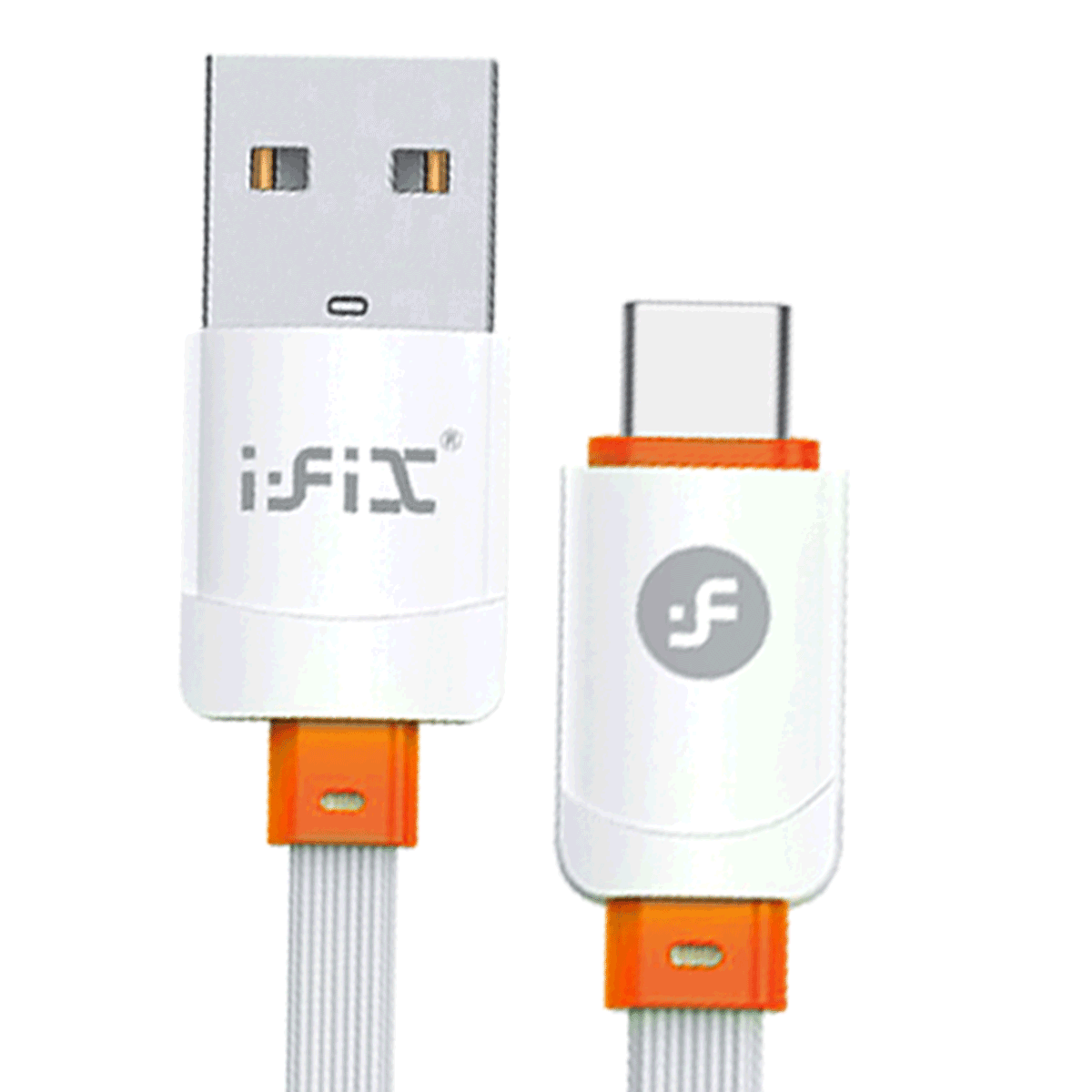 IF-02 Type-C 3.4A Fast Charging USB Data Cable( White & Red)