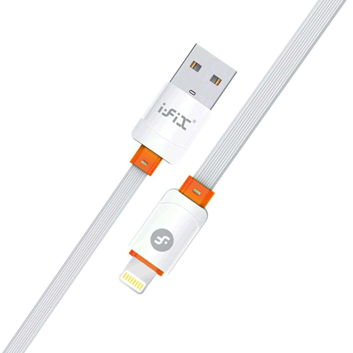 IF-02 Lightning 3.4A Fast Charging USB Data Cable( White & Red)