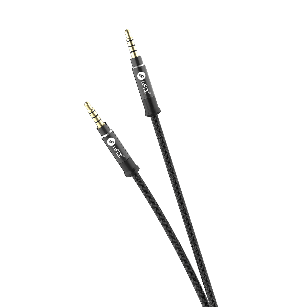 AX-03 Nylon Braided 1M Aux Cable (Black)