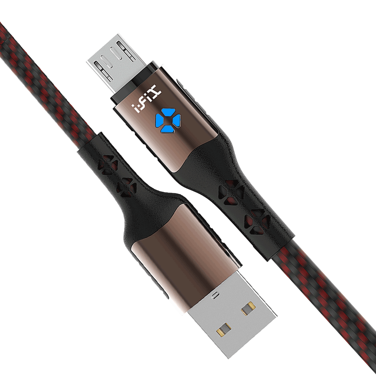 IF-10 Micro 5A Fast Charging USB Data Cable(Red & Black)
