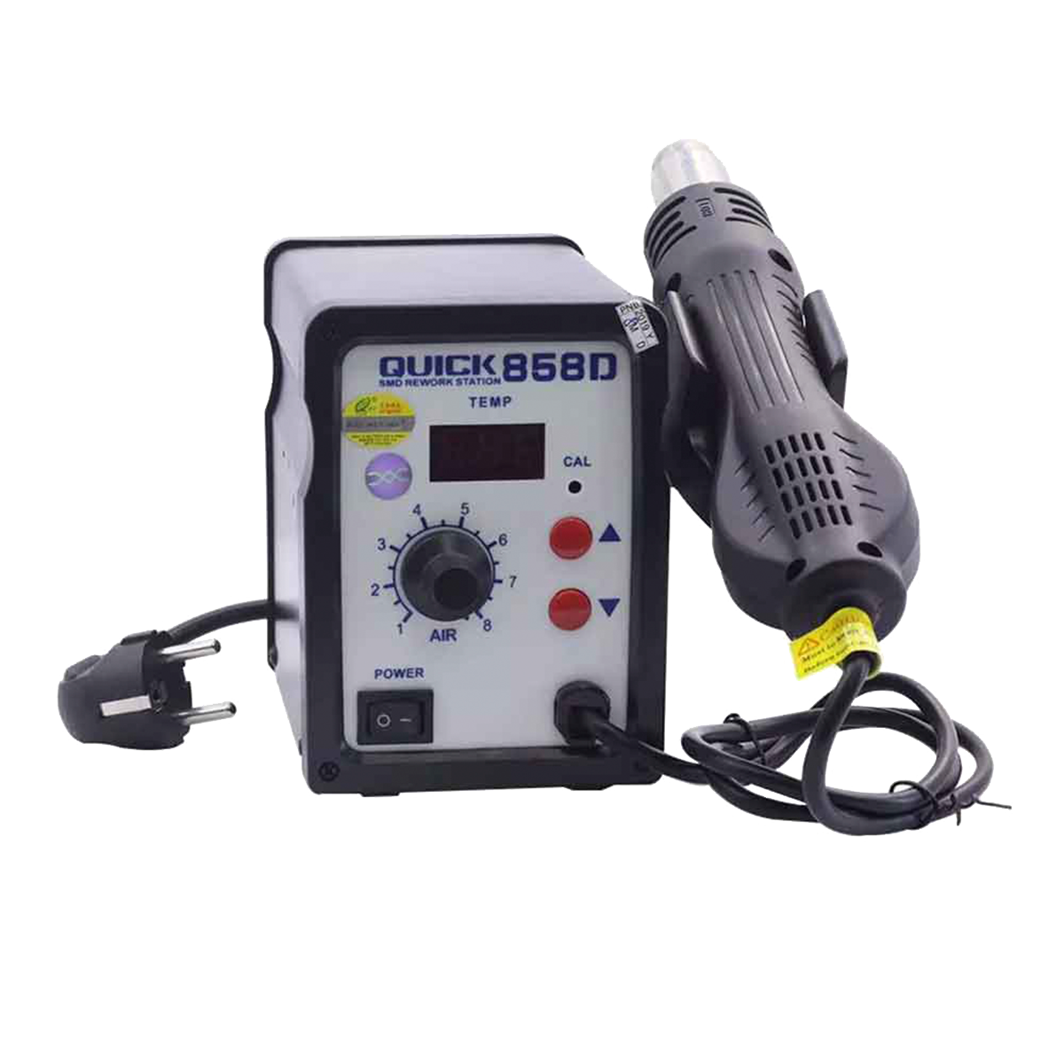 QUICK 858D 110V SMD Soldering Rework Station with Hot Air Heat Gun Set.