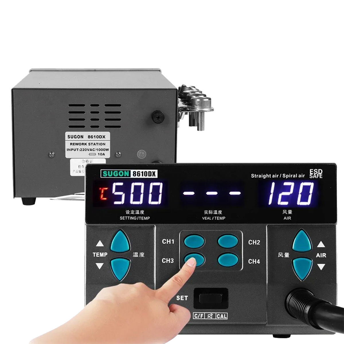 Sugon 8610dx 1000w Ed Display Lead-free Smd Rework Station