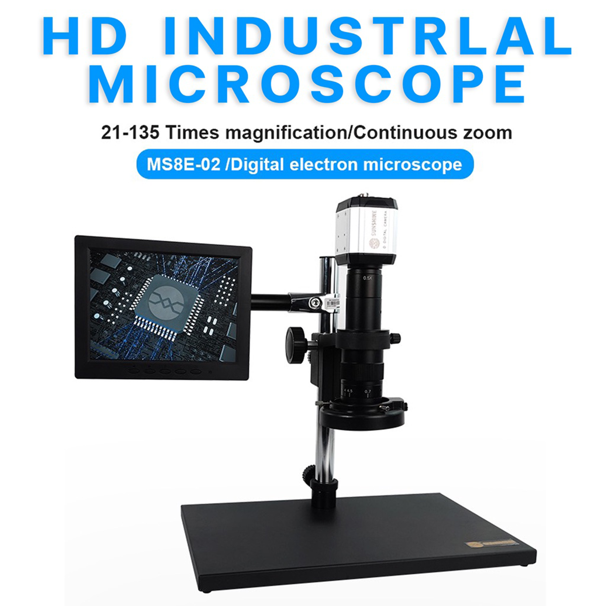 SUNSHINE MS8E-02 Digital Microscope For Electronic Soldering HD Digital Electron Microscope Camera USB LED PCB Board