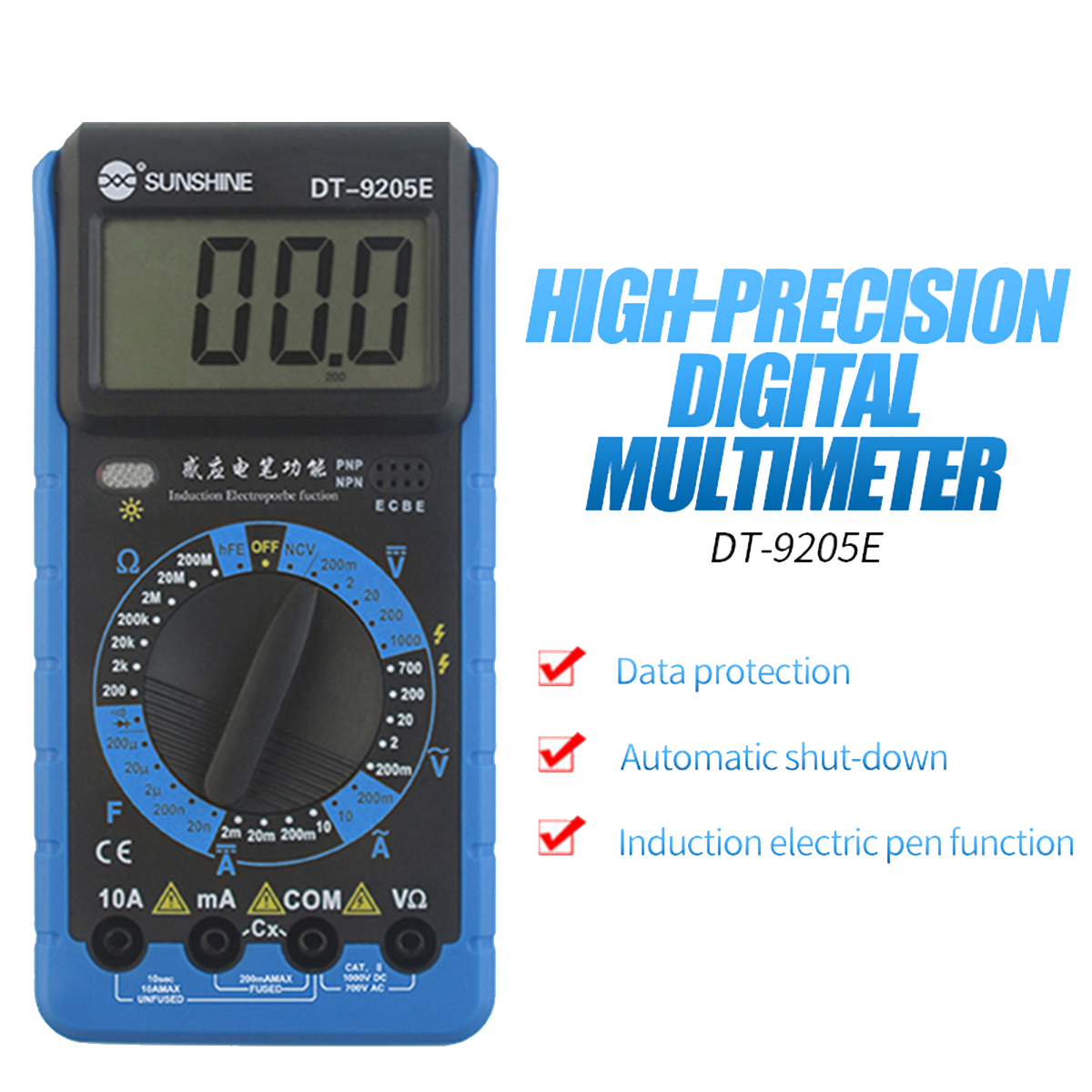 SUNSHINE DT-9205E Digital Multimeter