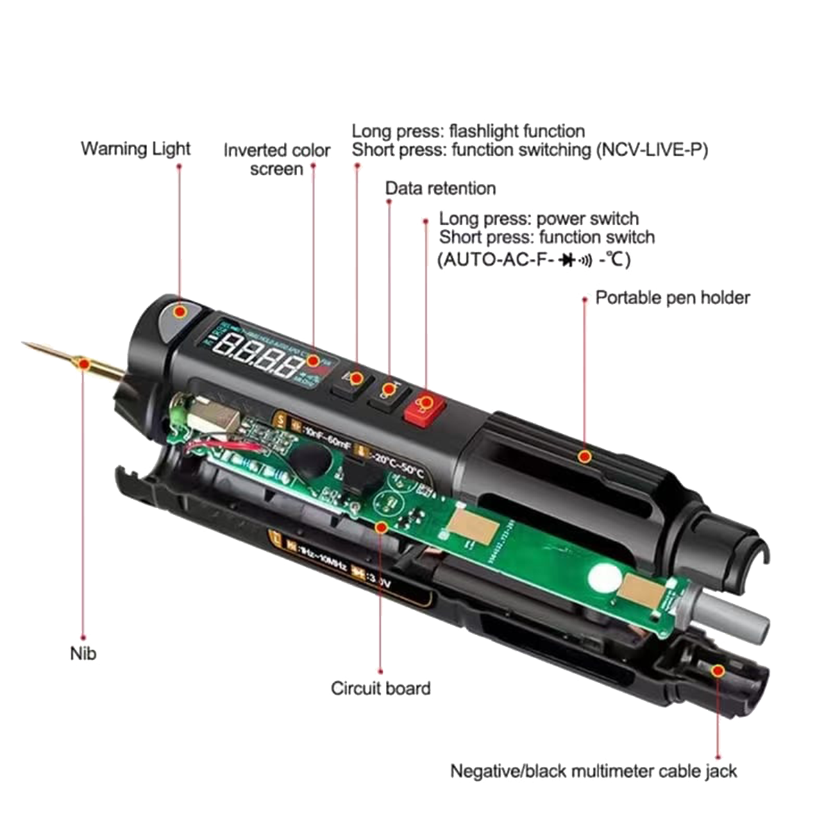 Relife DT 01 Smart Pen Type Mini Multimeter