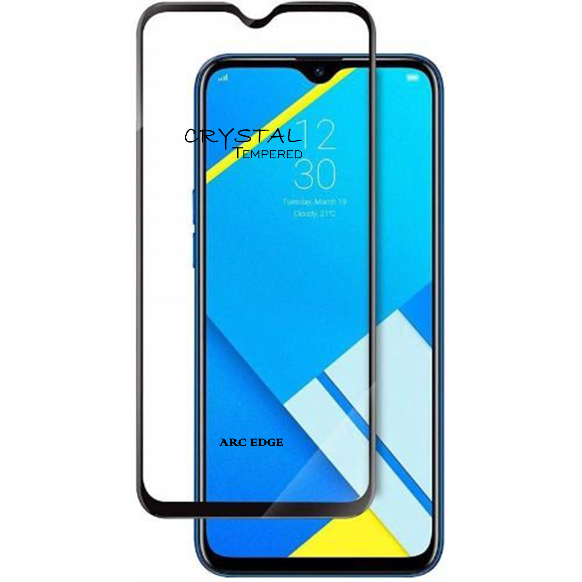iFix Crystal 5D Tempered Glass for OPPO REALME C2/C2S/A1K