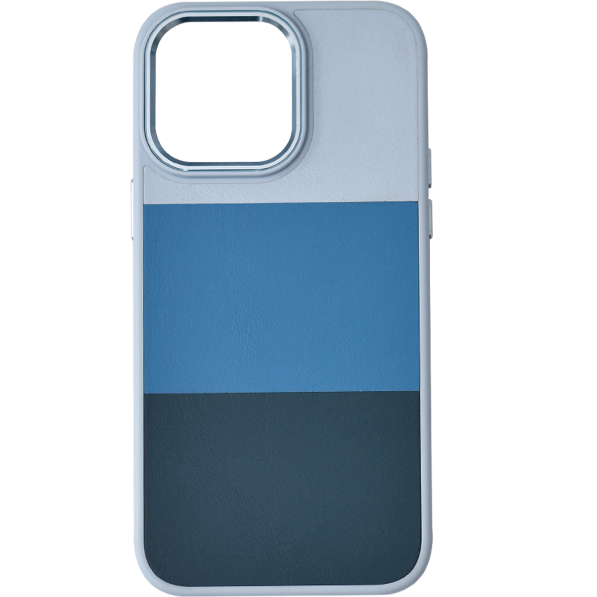 Leather Metal Case for Iphone 13 Pro Max (Blue)
