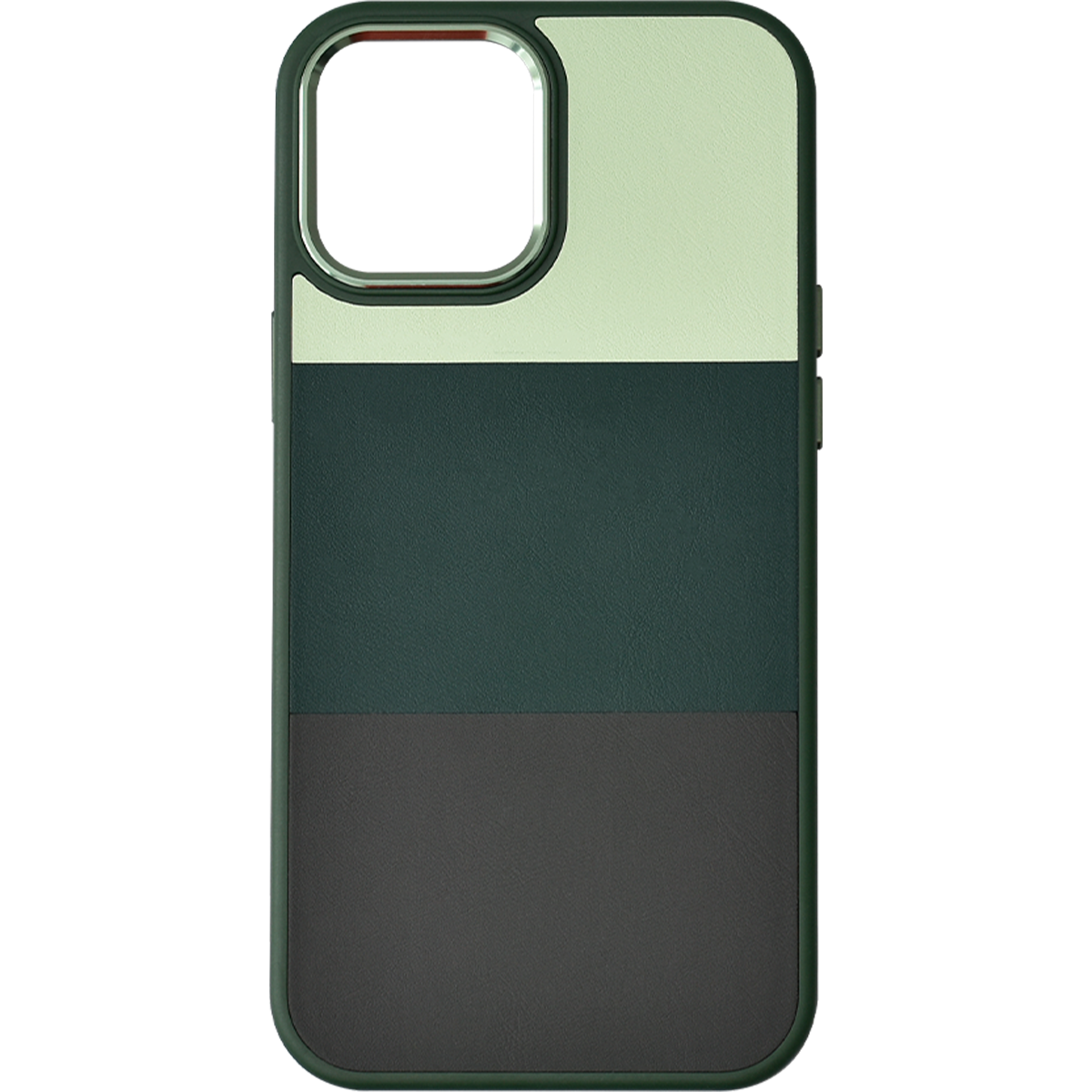 Leather Metal Case for Iphone  12 Pro Max (Green)