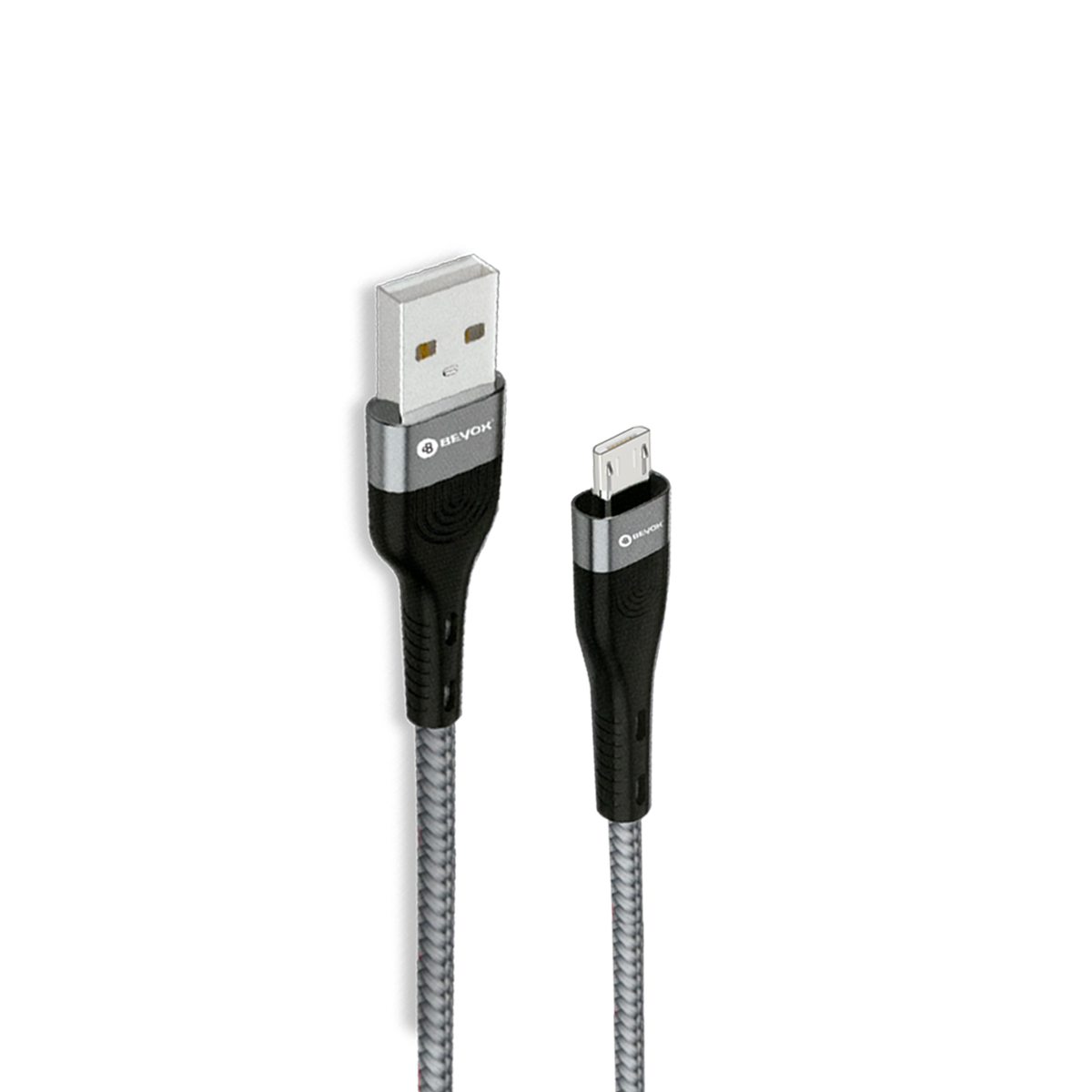 Beyox BX12 Micro USB Cable | Nylon Braided 3.1A Fast Charging (Grey)