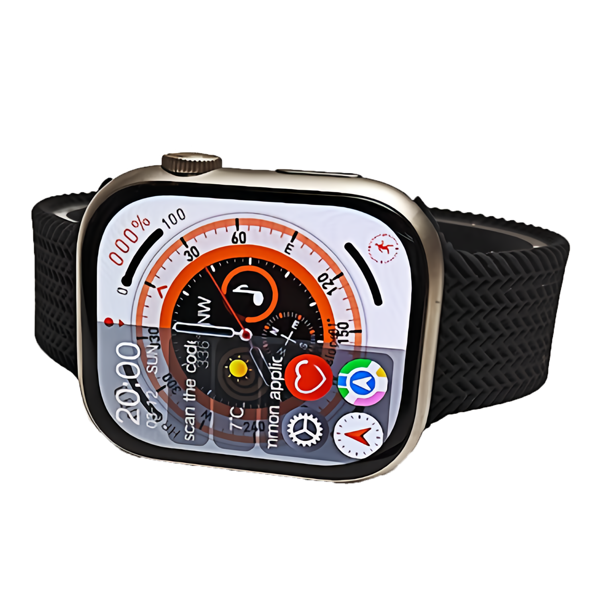 HK9 PRO MAX True Amoled Smartwatch (Black)