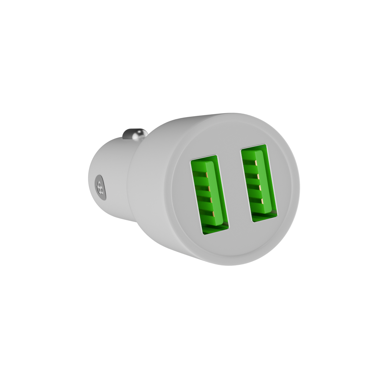 Beyox BY-23 2.8A QC Dual Port Fast charging Car Charger with Type C cable (White)