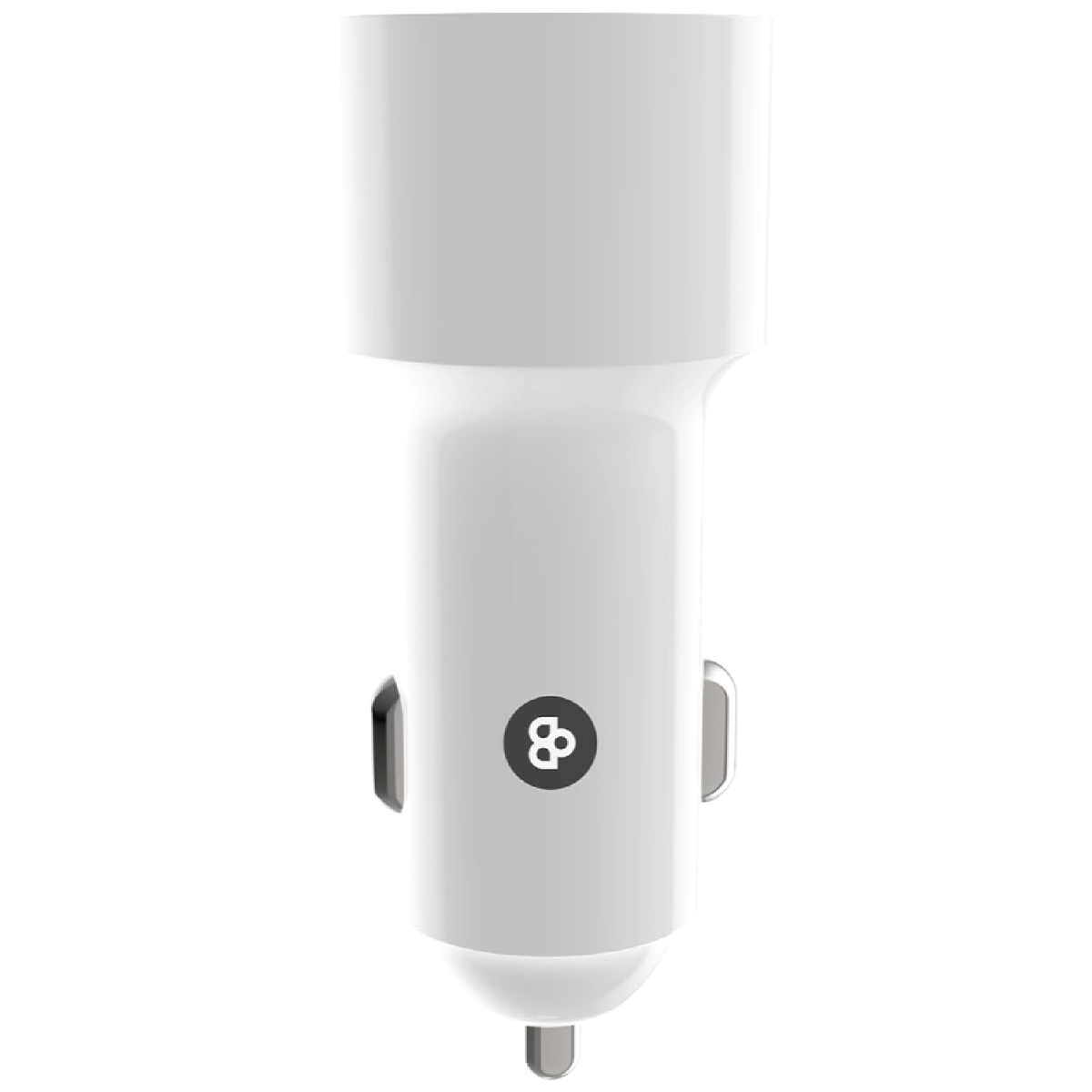 Beyox BY-23 2.8A QC Dual Port Fast charging Car Charger with Type C cable (White)