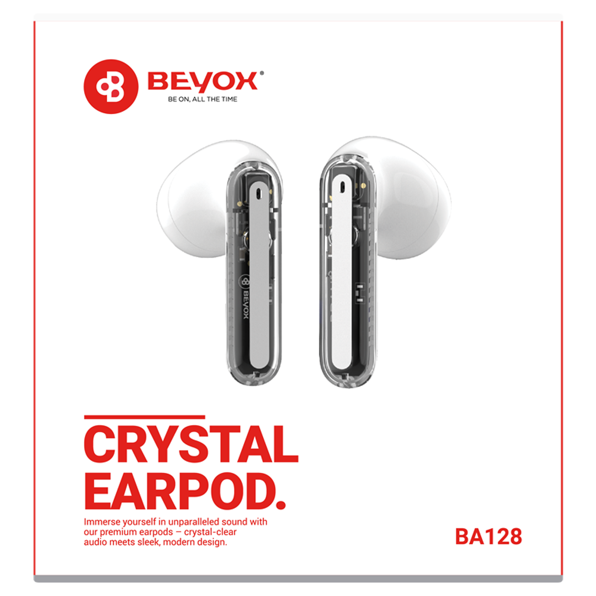 BEYOX BA128 Crystal Earbuds