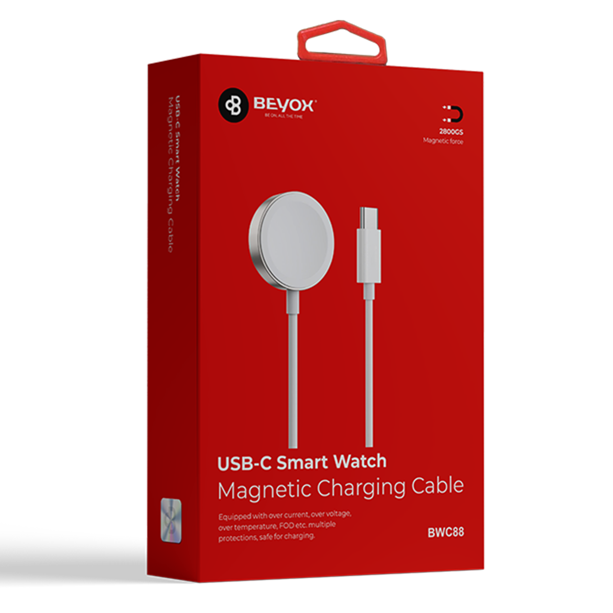 BEYOX BWC88 2.5W USB-C Smart Watch Magnetic Charging Cable