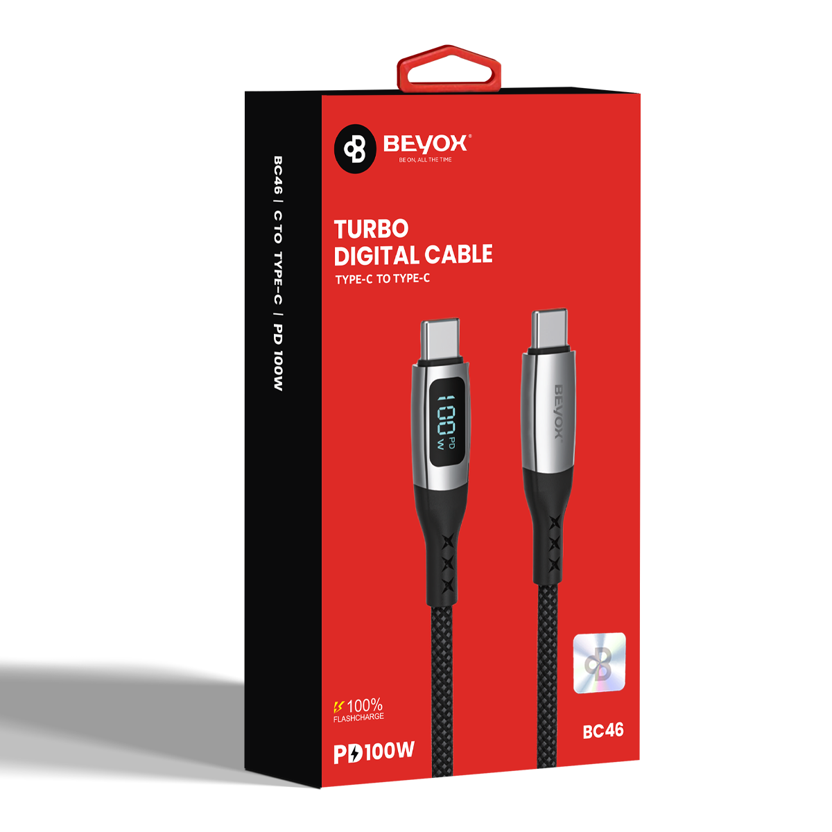 BEYOX BC46 27W C TO C Type PD Cable Nylon Braided