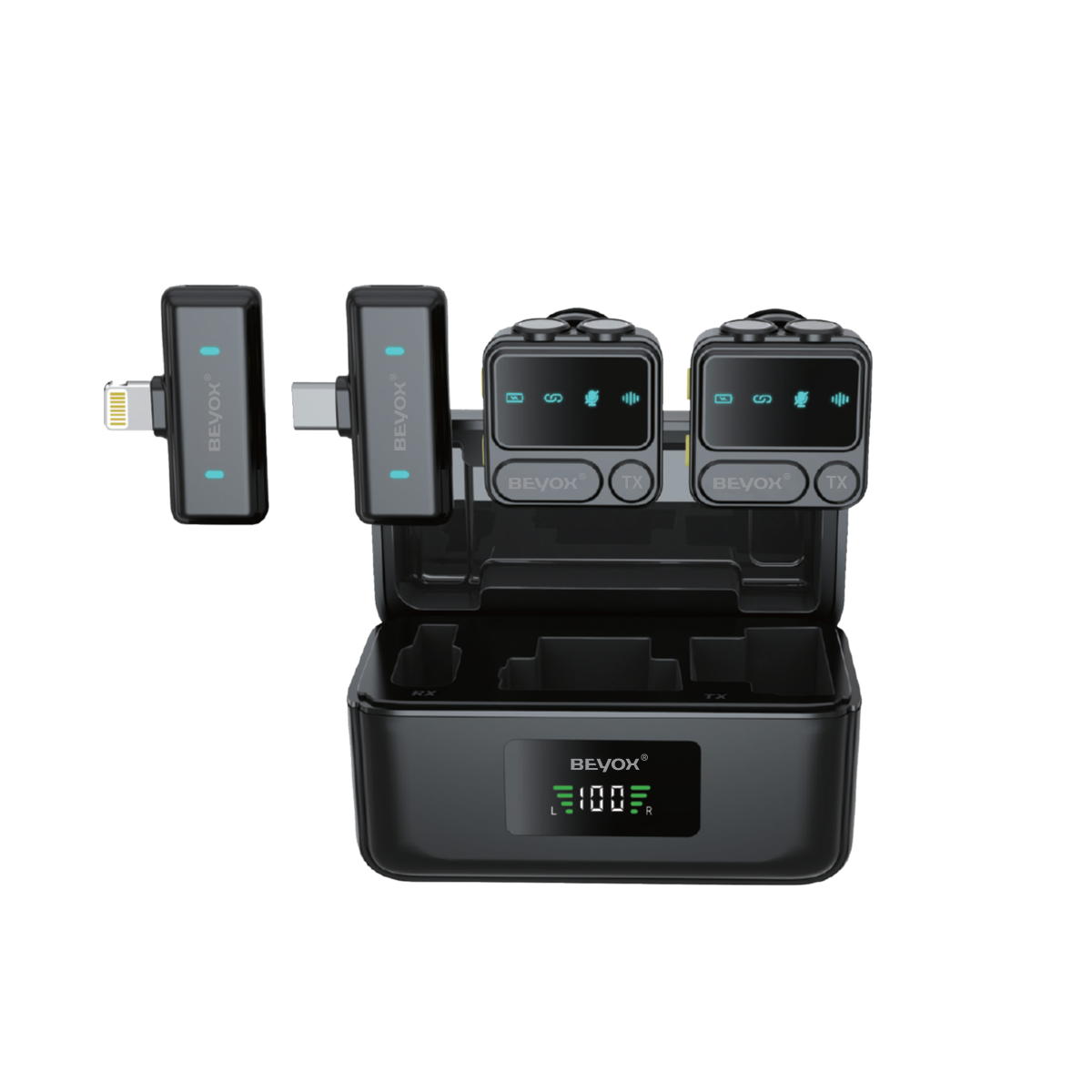 BEYOX BM99 Vloggers Mic | Magnetic Dual Mics