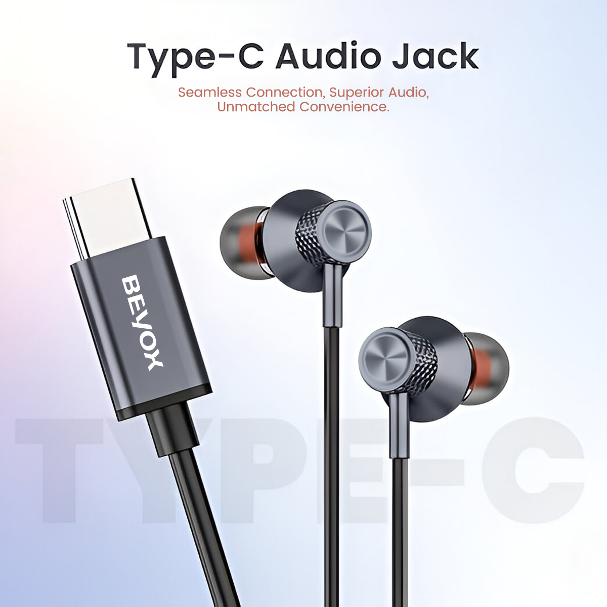 BEYOX BE133 STEREO Earphone Type-c