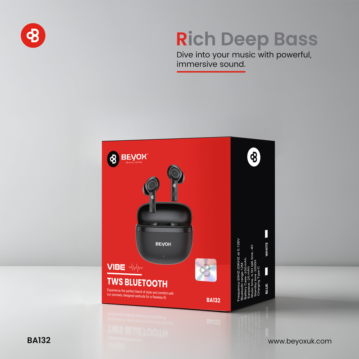 Beyox BA132 Vibe TWS Earbuds