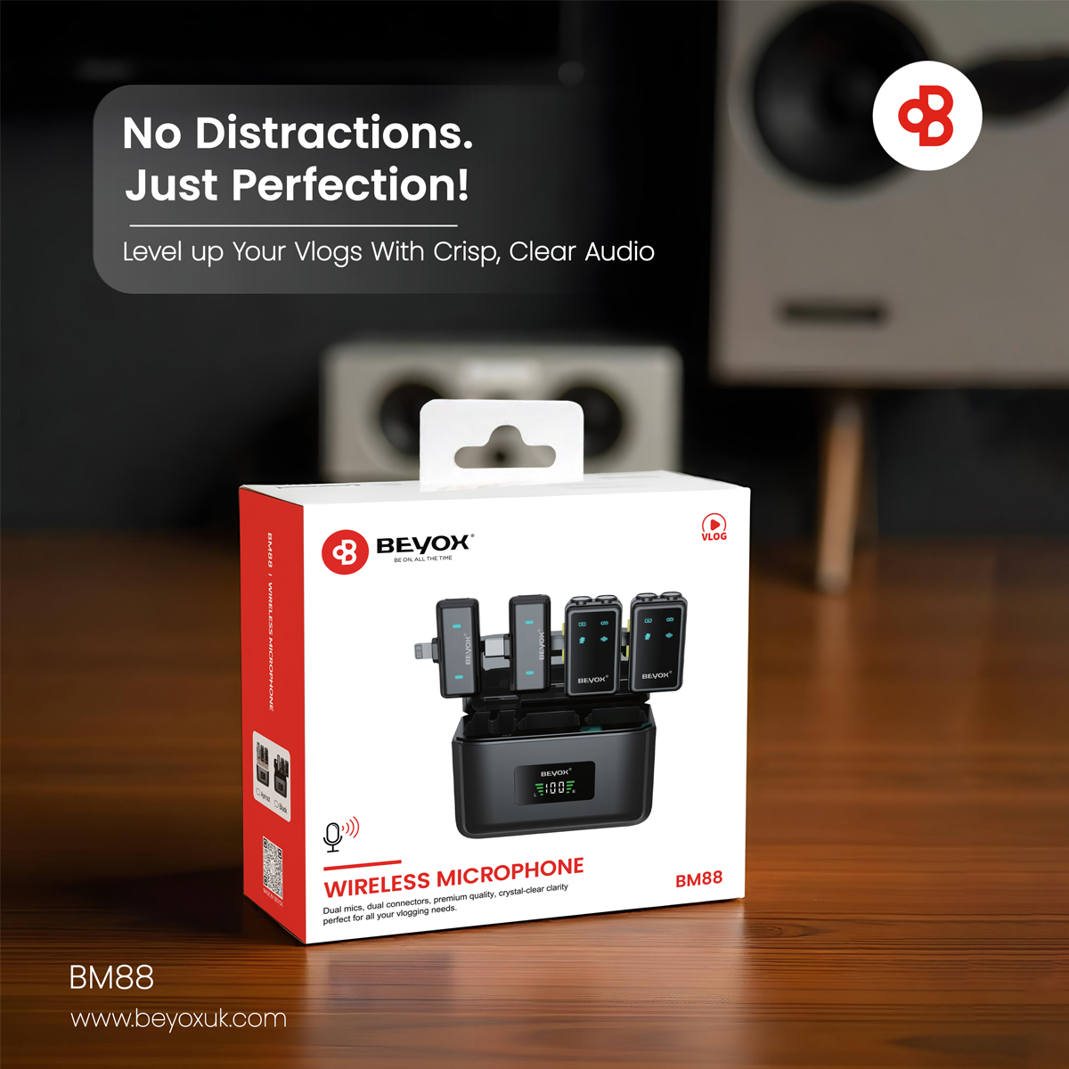 BEYOX BM88 Vloggers Mic |  Dual Mics